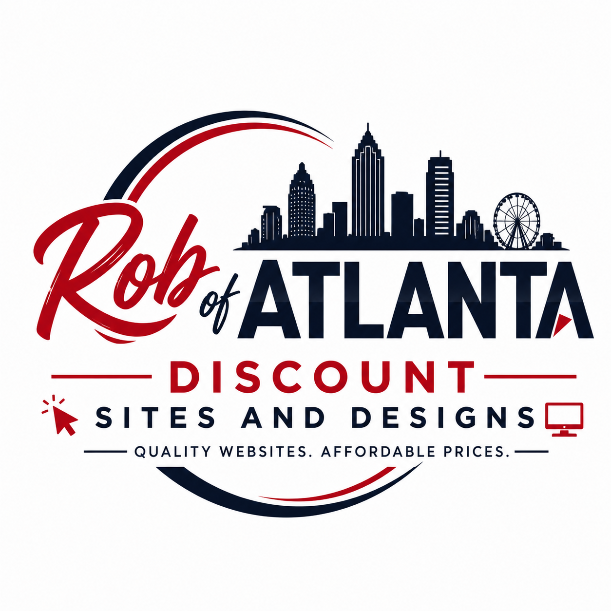 Rob of Atlanta Discount Sites and Designs Logo